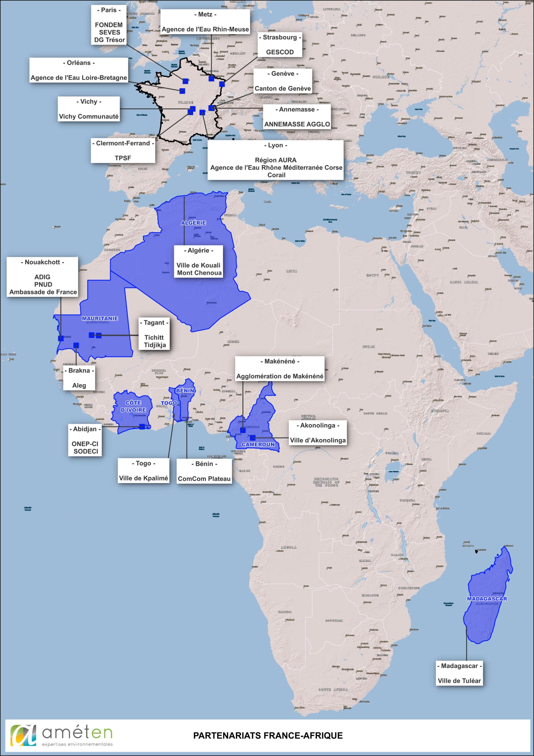 Références Améten à l'international (Afrique)